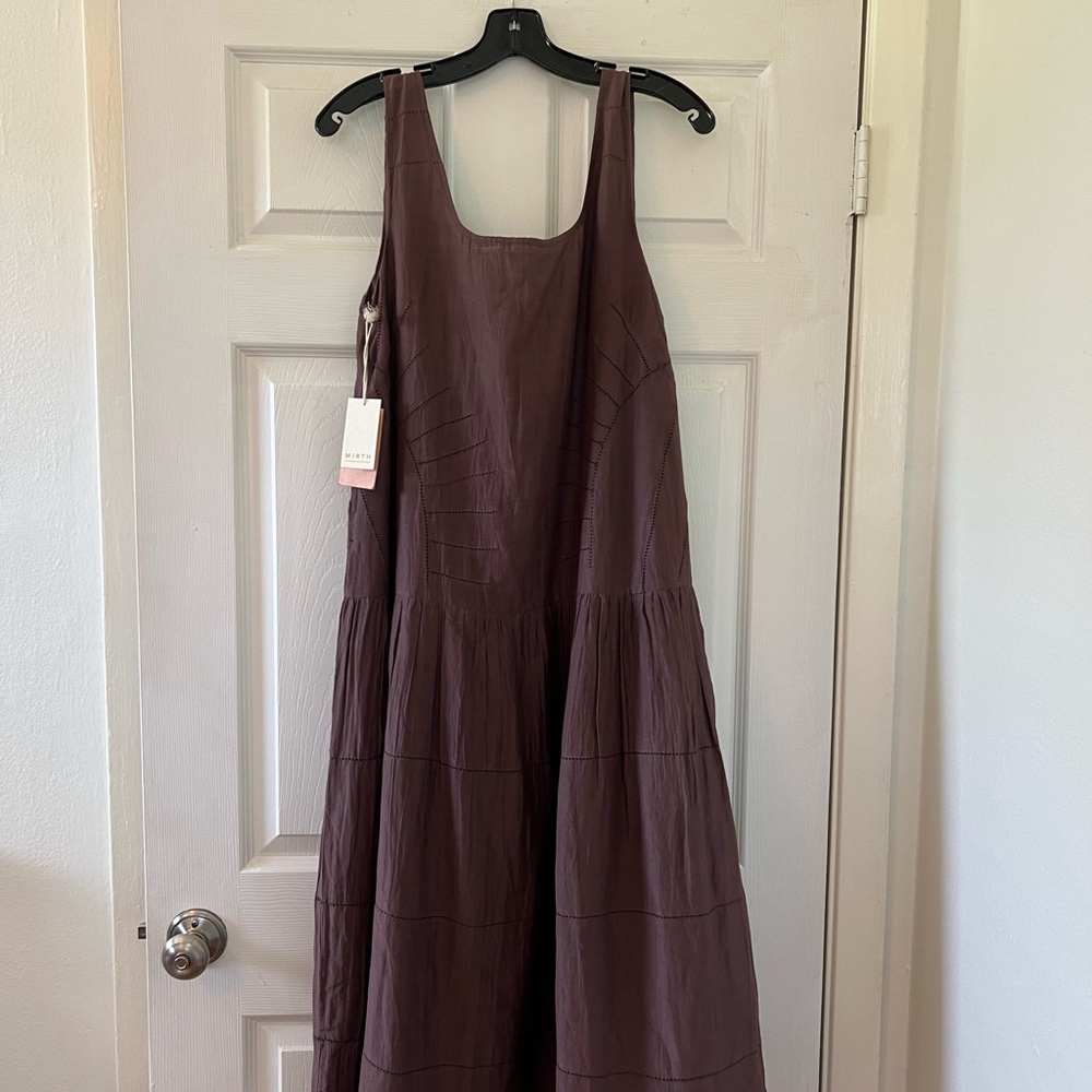 mirth grey plum color maxi dress